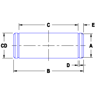 DP-25G | 2.5" CLEVIS PIN WITH GROOVES | CRC Distribution Inc.