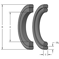 MPS-50X4X2.9-B5 | MPS, 50 X 39 X 4.2 Piston Seal | CRC Distribution Inc.